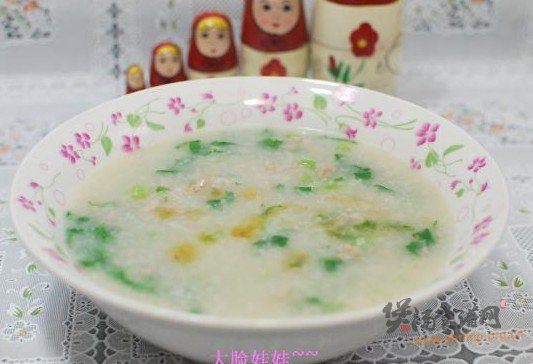 芥菜肉末粥的做法