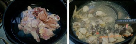 菱角蘑菇鲜鸡汤的做法
