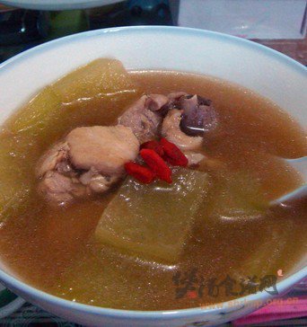 鸡肉西瓜皮汤的做法