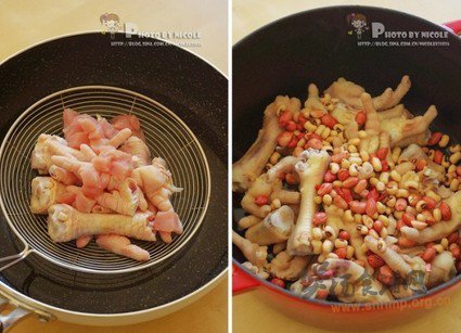 养颜山药杂豆煲鸡脚的做法
