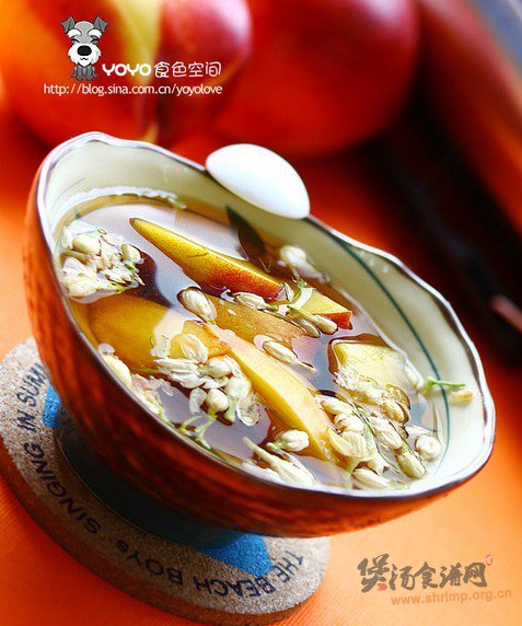 桃子红糖茉莉花甜汤水的做法
