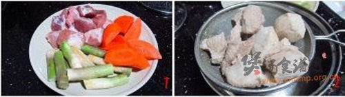 芦笋根瘦肉汤的做法