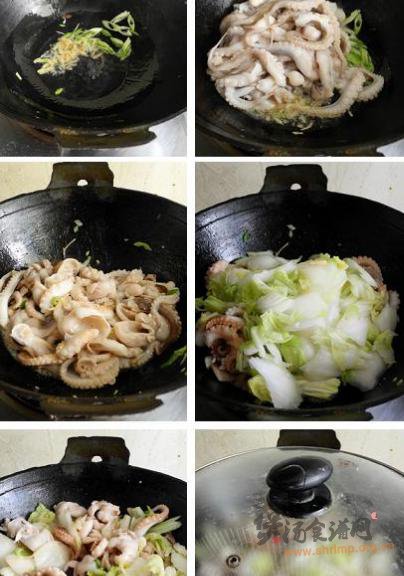 八带炖白菜的做法