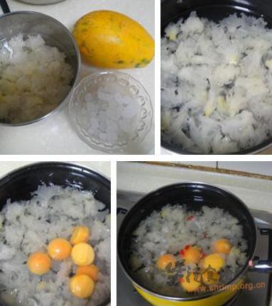 冰糖银耳炖木瓜的做法