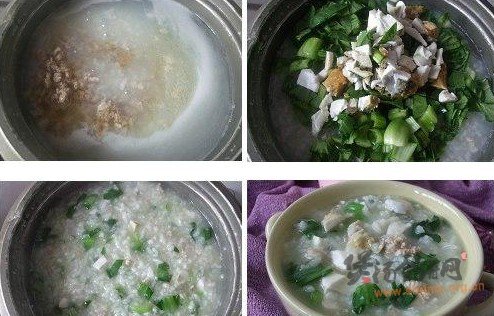 咸蛋肉糜粥的做法