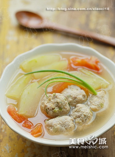 冬瓜番茄肉丸汤的做法