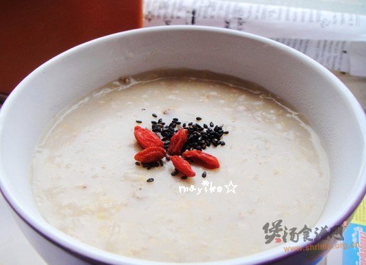 豆浆核桃四谷粥的做法