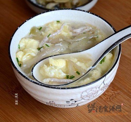 榨菜肉丝蛋花汤的做法