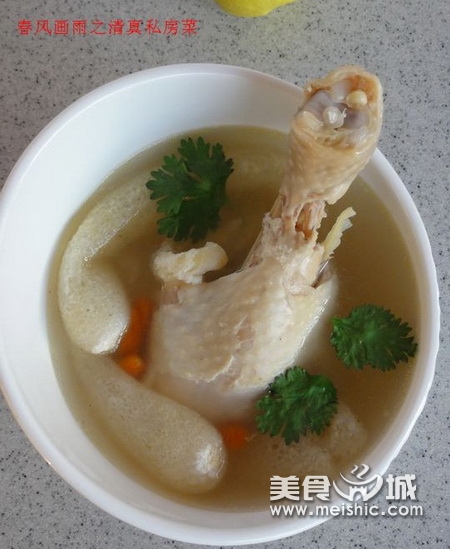 竹荪鸡腿汤的做法