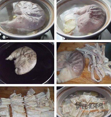白果支竹胡椒煲猪肚的做法