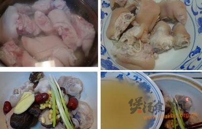 香菇黄豆煲猪手的做法