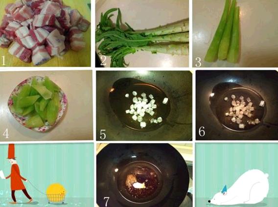 红烧肉炖莴笋的做法