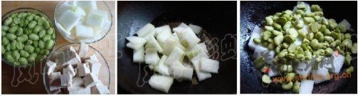蚕豆冬瓜豆腐汤的做法
