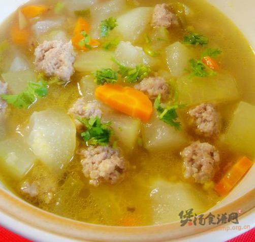 冬瓜肉丸煲的做法