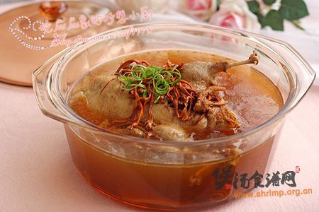 虫草花西洋参炖水鸭的做法