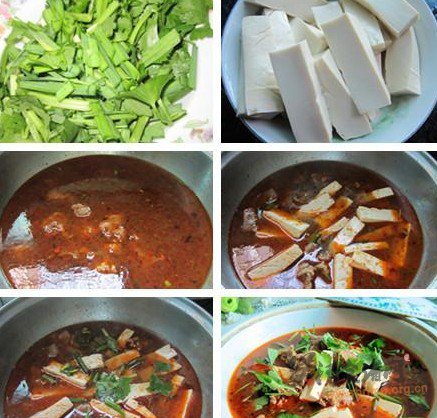 麻辣豆腐鸭汤煲的做法