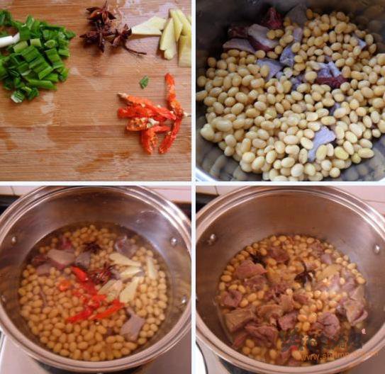 咸鸭腿炖黄豆的做法