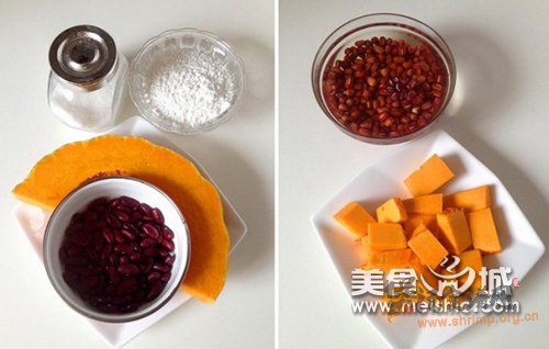 南瓜圆子红豆汤的做法
