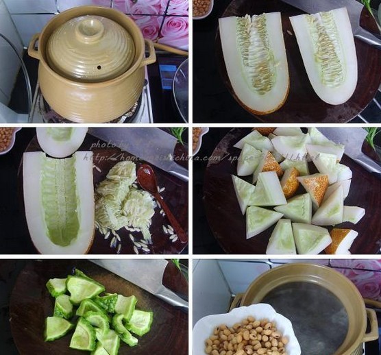 老黄瓜黄豆煲猪骨的做法