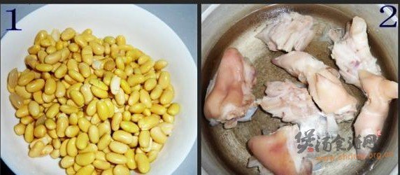 黄豆煲猪蹄---让你补足了蛋白质的做法