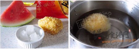 冰糖银耳西瓜盅的做法
