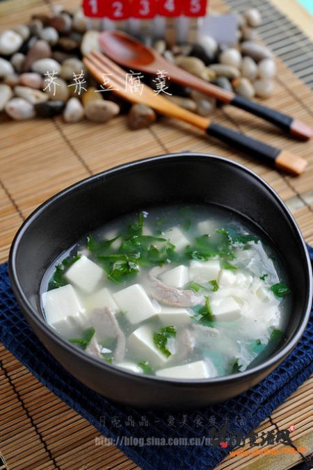荠菜豆腐羹的做法