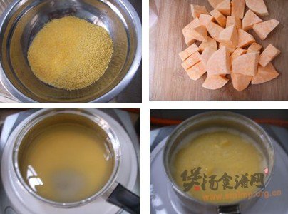 小米红薯粥的做法
