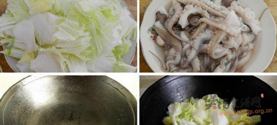 八带炖白菜的做法