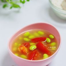 番茄毛豆汤的做法