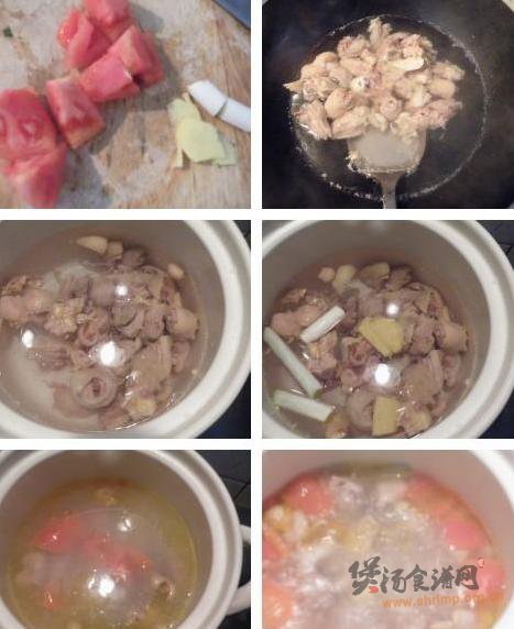 西红柿鸡汤的做法
