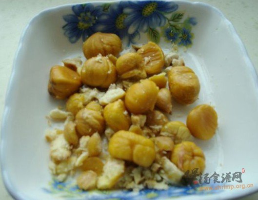 栗子鸡丝粥的做法