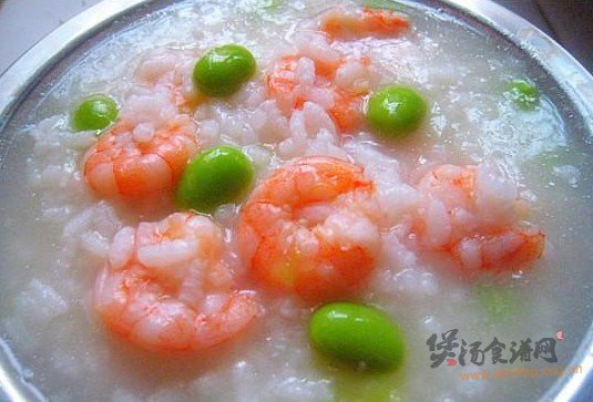 青豆虾仁粥的做法