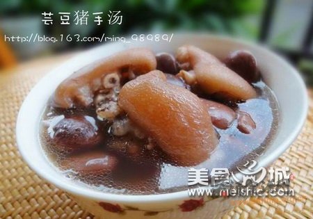 花豆猪手汤的做法
