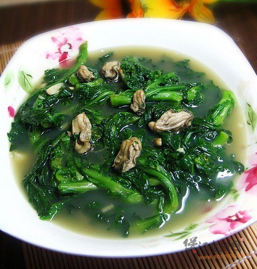上汤茼蒿蚝仔的做法