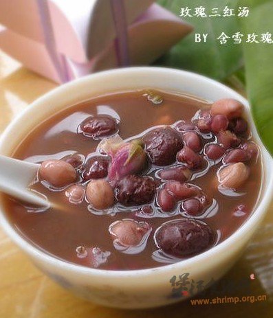 玫瑰三红汤的做法