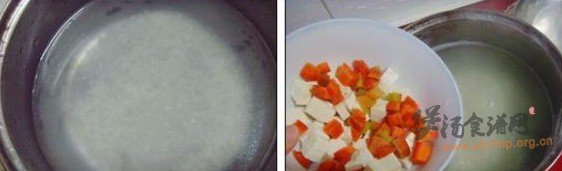 胡萝卜豆腐粥的做法