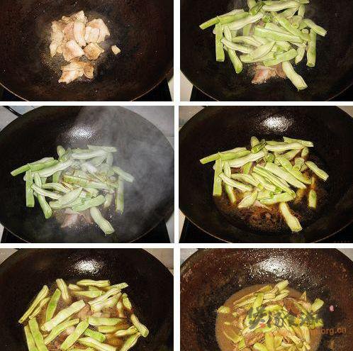 豆角炖肉的做法