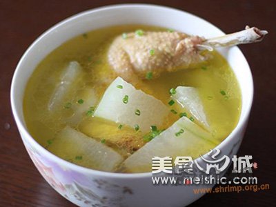 冬瓜绿豆乌鸡汤的做法