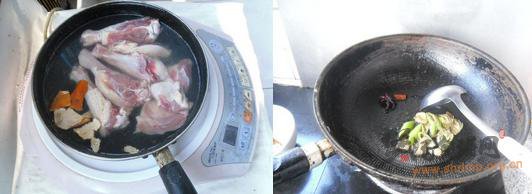 鸭腿炖豆角的做法