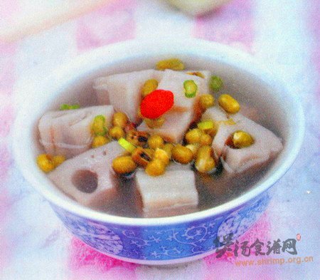 莲藕绿豆解暑汤的做法