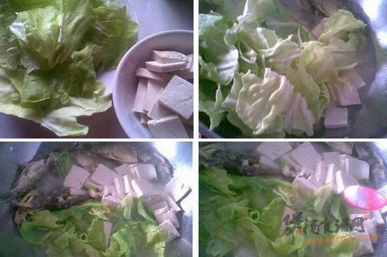 包菜豆腐鲫鱼汤的做法