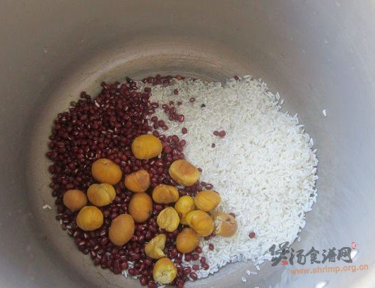 红豆栗子粥的做法
