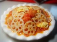 西红柿炒藕片的做法