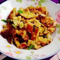 姜菜菜脯煎蛋的做法 姜菜菜脯煎蛋的做法