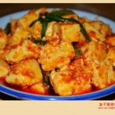 鱼子酱烧豆腐的做法