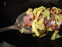 火腿肠炒蛋丝的做法