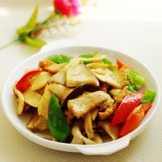 双椒炒双菇的做法 双椒炒双菇的做法