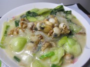 鲜贝扒油菜的做法