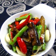 豆豉茄子炒豆角的做法