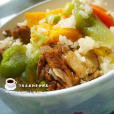 鸭肉南瓜饭（电饭锅）的做法